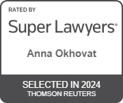 Rated by Super Lawyers, Anna Okhovat, Selected in 2024, Thomson Reuters