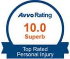 Avvo Rating 10.0 Suberb top rated for personal injury